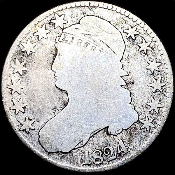 1824 Capped Bust Half Dollar NICELY CIRCULATED