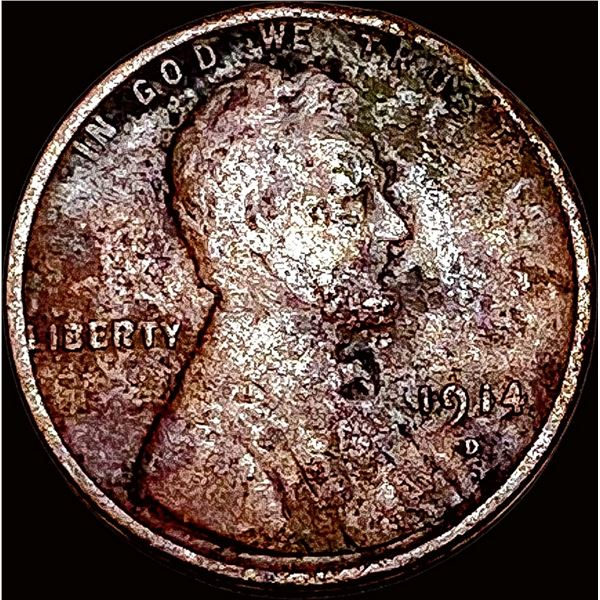 1914-D Lincoln Wheat Cent LIGHTLY CIRCULATED
