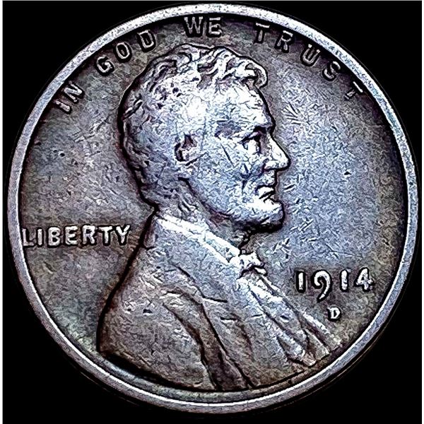 1914-D Lincoln Wheat Cent LIGHTLY CIRCULATED