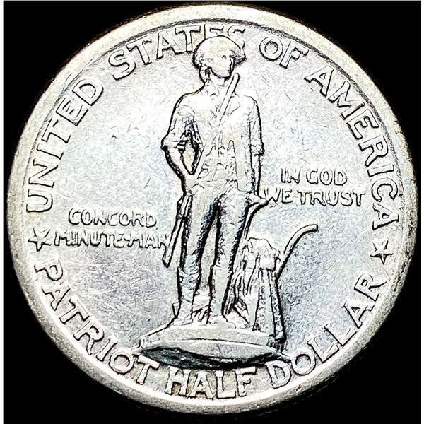 1925 Silver Lexington-Concord Half Dollar CLOSELY UNCIRCULATED