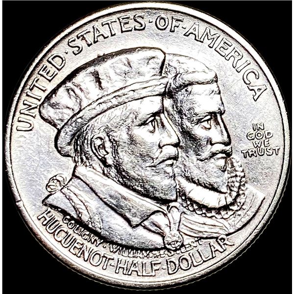 1924 Silver Huguenot Half Dollar CLOSELY UNCIRCULATED