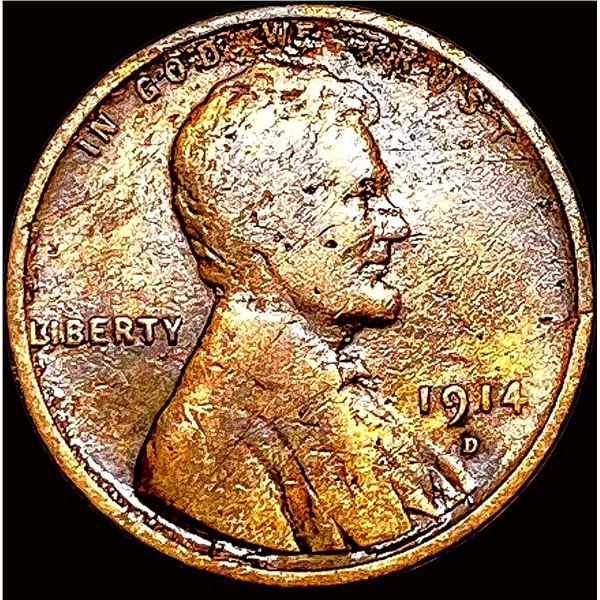 1914-D Lincoln Wheat Cent NEARLY UNCIRCULATED