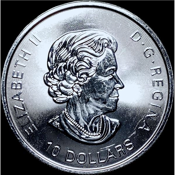 2020 Silver 2oz $10 Canadian Maple Leaf GEM BU