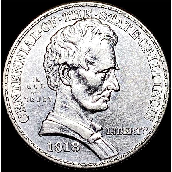 1918 Silver Illinois Half Dollar UNCIRCULATED