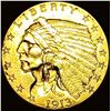 Image 1 : 1913 Indian Head $2.5 Gold Quarter Eagle CLOSELY UNCIRCULATED