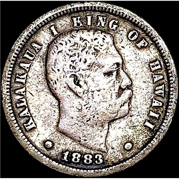 1883 Hawaii Silver Dime ABOUT UNCIRCULATED