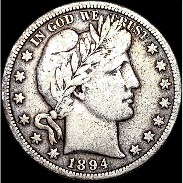 1894-S Silver Barber Half Dollar LIGHTLY CIRCULATED