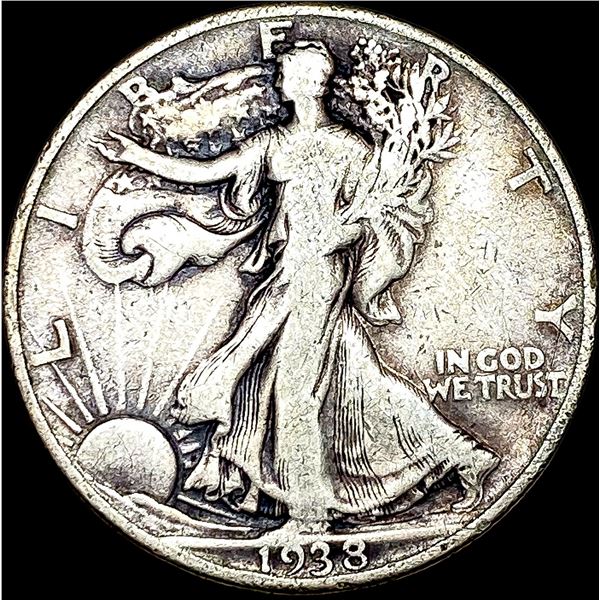 1938-D Walking Liberty Half Dollar LIGHTLY CIRCULATED