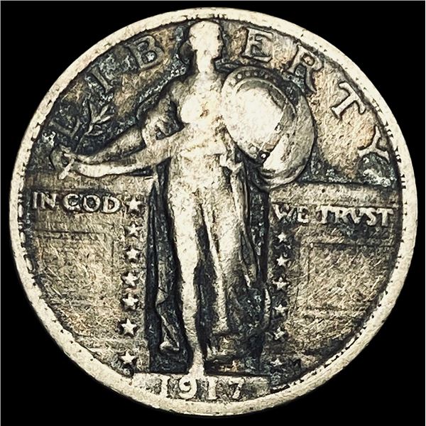 1917 Type 2 Standing Liberty Quarter NICELY CIRCULATED
