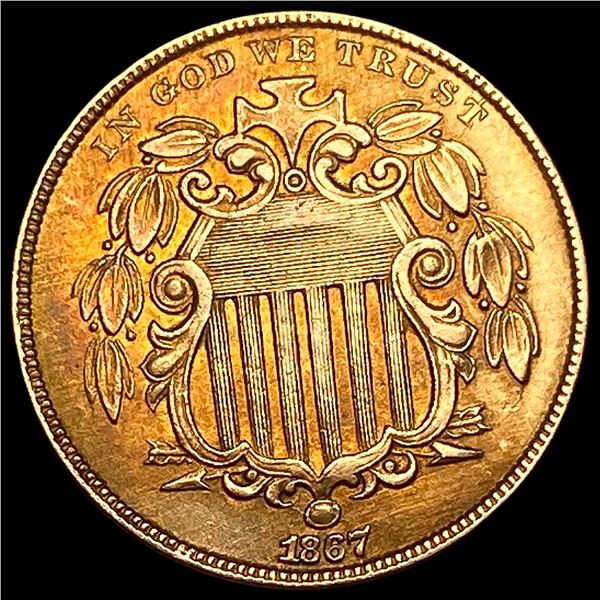 1867 Shield Nickel CLOSELY UNCIRCULATED