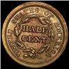 Image 2 : 1849 Braided Hair Half Cent CLOSELY UNCIRCULATED