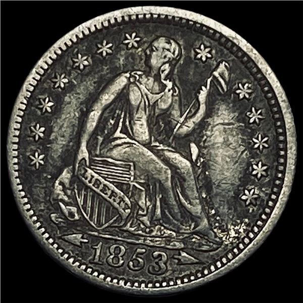 1853 Seated Liberty Half Dime NEARLY UNCIRCULATED