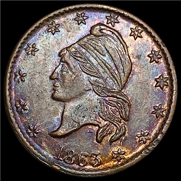 1863 Toned Civil War Token-Army&Navy UNCIRCULATED