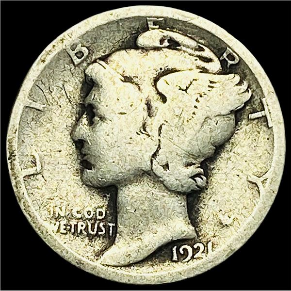 1921 Silver Mercury Dime NICELY CIRCULATED