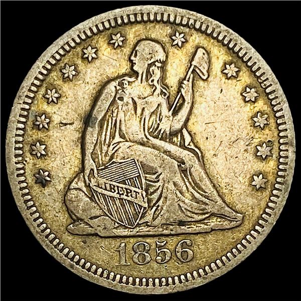 1856 Seated Liberty Quarter NEARLY UNCIRCULATED