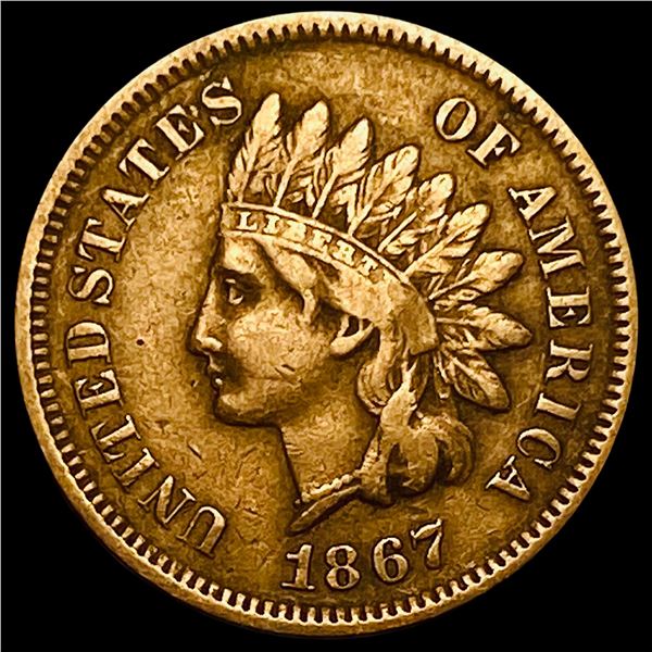 1867 Indian Head Cent NEARLY UNCIRCULATED