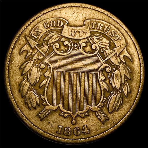 1864 Two-Cent Piece LIGHTLY CIRCULATED