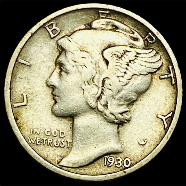 1930-S Silver Mercury Dime NEARLY UNCIRCULATED