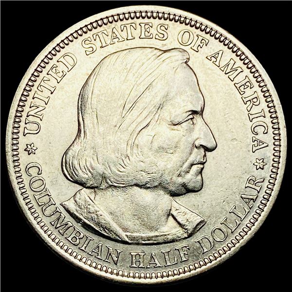 1892 Silver Columbia Expo Half Dollar CLOSELY UNCIRCULATED
