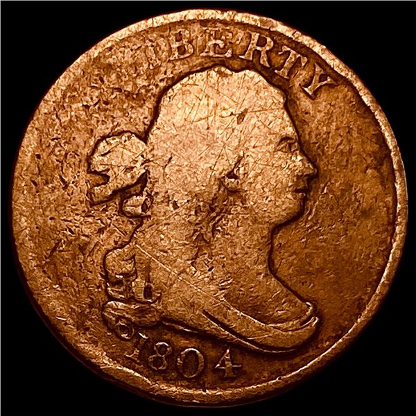 1804 Draped Bust Half Cent NICELY CIRCULATED