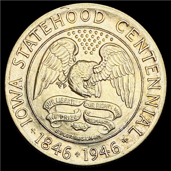 1946 Silver Iowa Half Dollar CHOICE BU