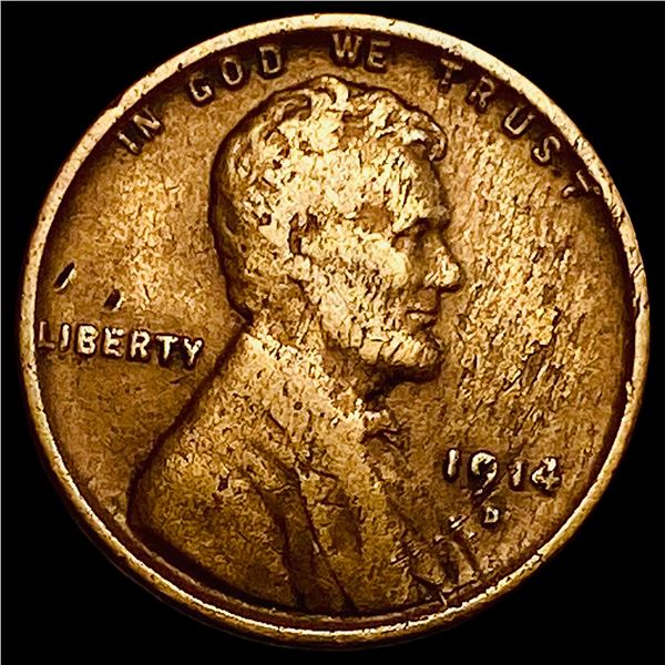 1914-D Lincoln Wheat Cent LIGHTLY CIRCULATED