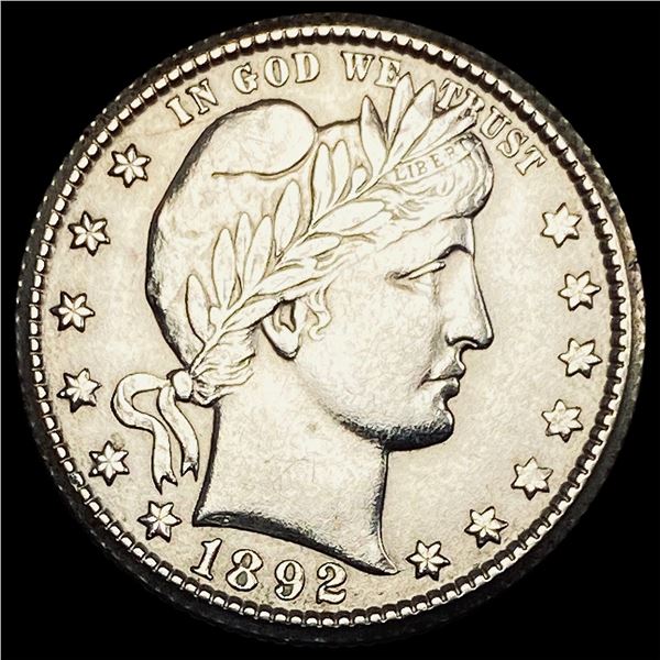 1892-O Silver Barber Quarter CLOSELY UNCIRCULATED