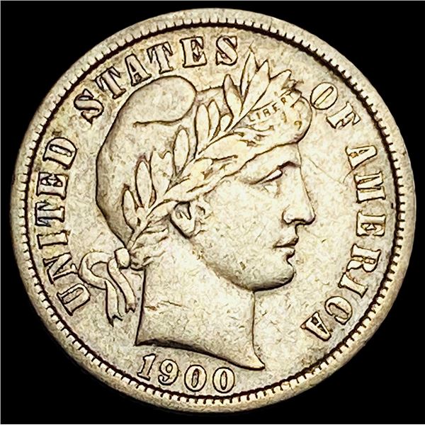 1900-S Silver Barber Dime NEARLY UNCIRCULATED