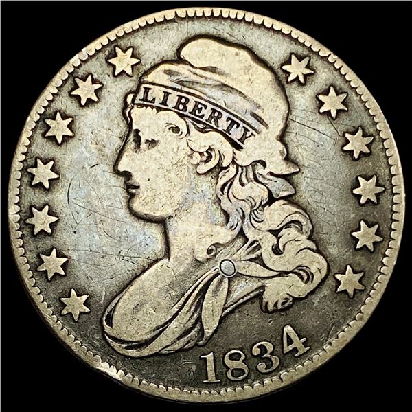 1834 Capped Bust Half Dollar LIGHTLY CIRCULATED