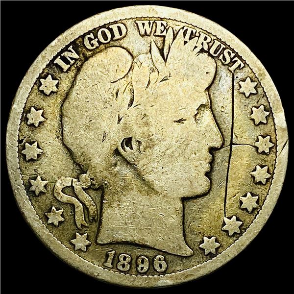 1896-O Silver Barber Half Dollar NICELY CIRCULATED