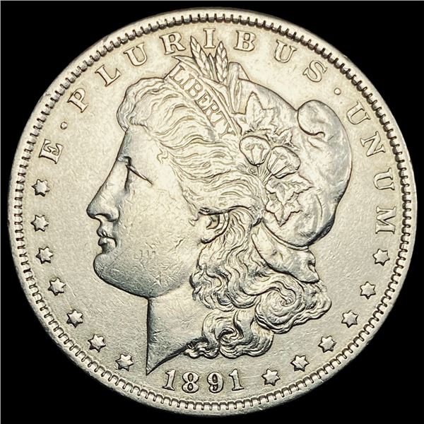 1891 Silver Morgan Dollar CLOSELY UNCIRCULATED