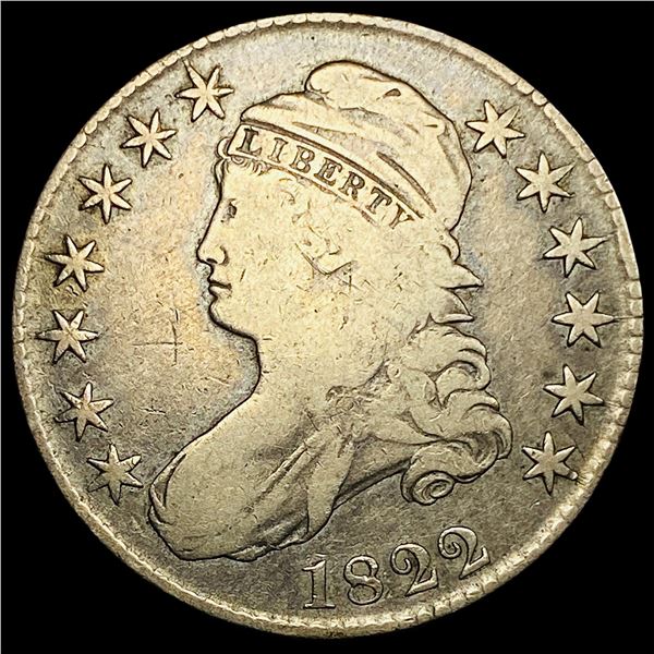1822 Capped Bust Half Dollar LIGHTLY CIRCULATED