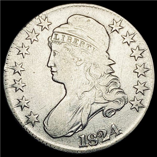 1824 Capped Bust Half Dollar NICELY CIRCULATED