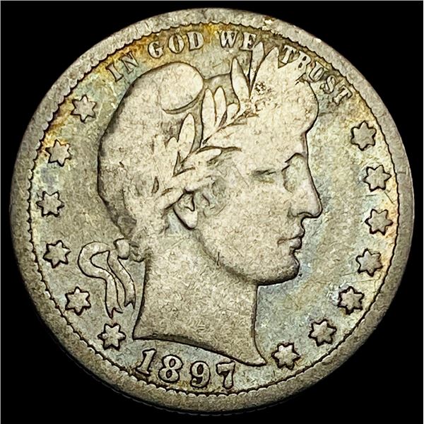 1897-O Barber Silver Quarter LIGHTLY CIRCULATED