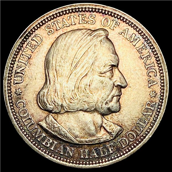 1893 Silver Columbia Expo Half Dollar CHOICE AU