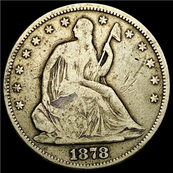1878 Seated Liberty Half Dollar ABOUT UNCIRCULATED