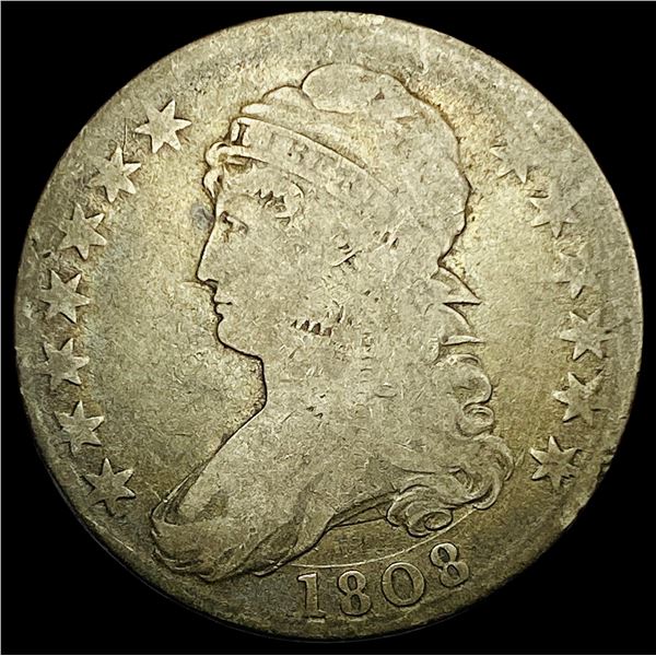 1808 Capped Bust Half Dollar LIGHTLY CIRCULATED