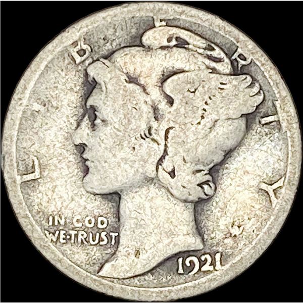 1921-D Silver Mercury Dime LIGHTLY CIRCULATED