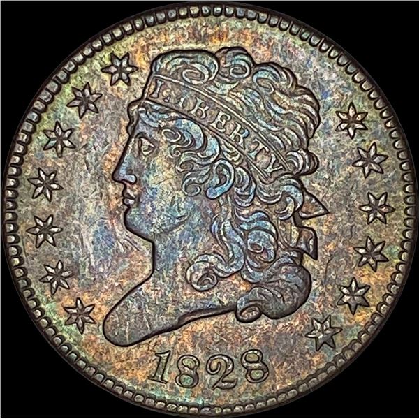 1828 Classic Head Half Cent NEARLY UNCIRCULATED