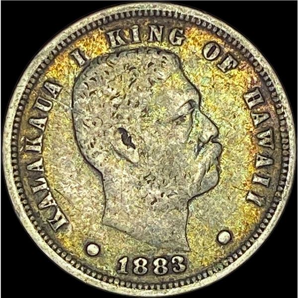 1883 Hawaii Silver Dime ABOUT UNCIRCULATED