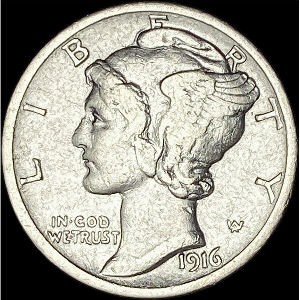1916 Mercury Silver Dime LIGHTLY CIRCULATED