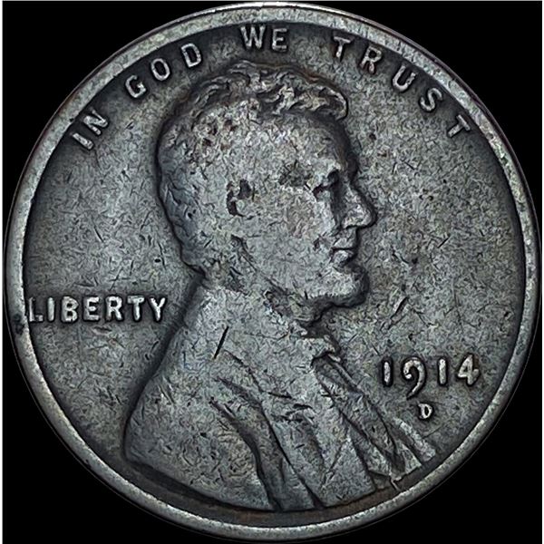 1914-D Lincoln Wheat Cent LIGHTLY CIRCULATED