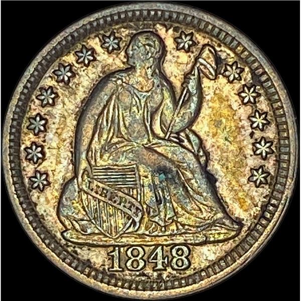1848 Seated Liberty Half Dime CLOSELY UNCIRCULATED