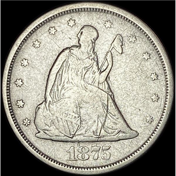 1875-S Silver Twenty Cents ABOUT UNCIRCULATED