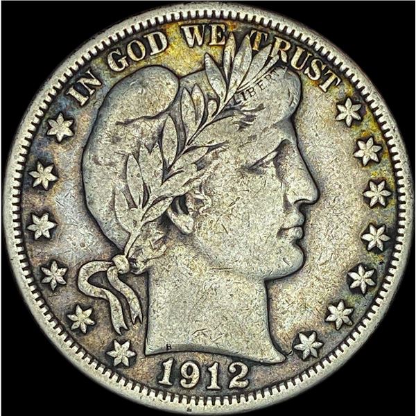 1912-S Silver Barber Half Dollar ABOUT UNCIRCULATED