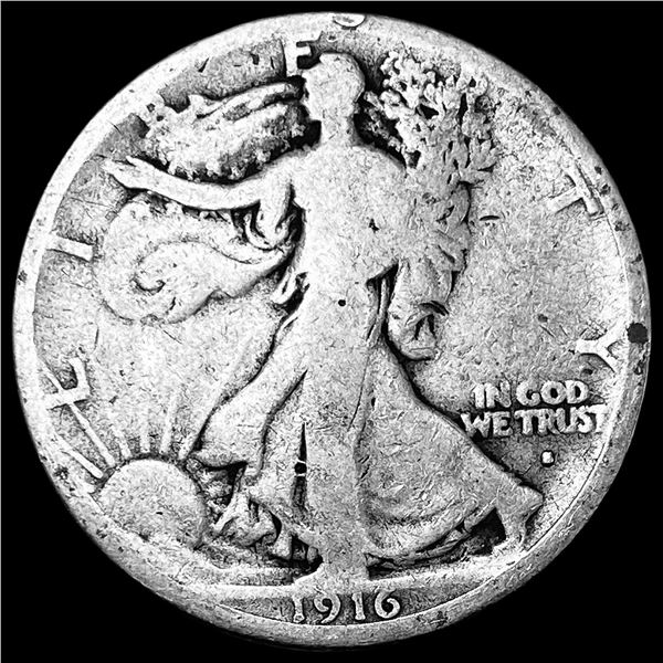 1916-S Walking Liberty Half Dollar NICELY CIRCULATED