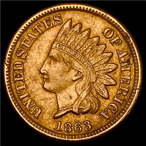 1863 Indian Head Cent CHOICE AU