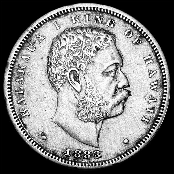 1883 Hawaii Silver 1/2 Dollar NEARLY UNCIRCULATED