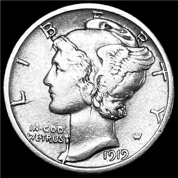 1919-D Silver Mercury Dime CLOSELY UNCIRCULATED