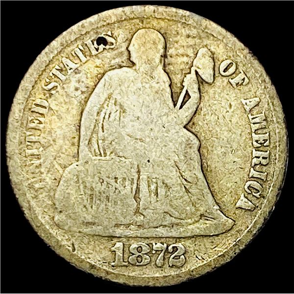 1872-S Seated Liberty Dime NICELY CIRCULATED